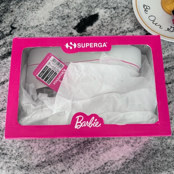 2790 Barbie Superga Classic White Pink Platform Canvas Sneaker - Picture 7 of 7